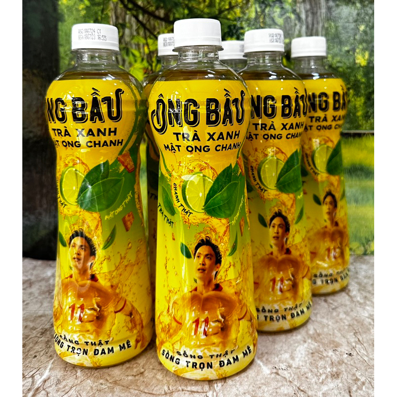 Trà Xanh Mật Ong Chanh Ông Bầu /Lốc 6  Chai 500ml