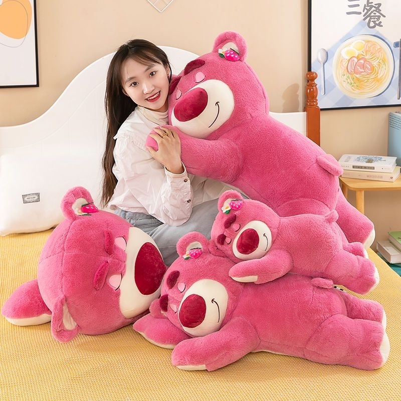 Gấu Bông Dâu Nằm Gấu ôm Dễ Thương Cute Cao Cấp