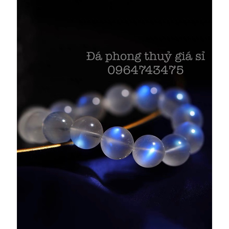 Vòng tay đá mặt trăng moonstone 8A Sieu Vip Hàng đẹp kiểm định