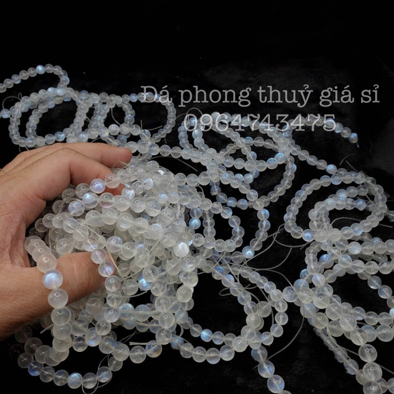 Vòng tay đá mặt trăng moonstone 8A Sieu Vip Hàng đẹp kiểm định