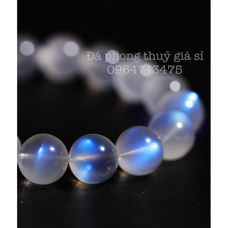 Vòng tay đá mặt trăng moonstone 8A Sieu Vip Hàng đẹp kiểm định