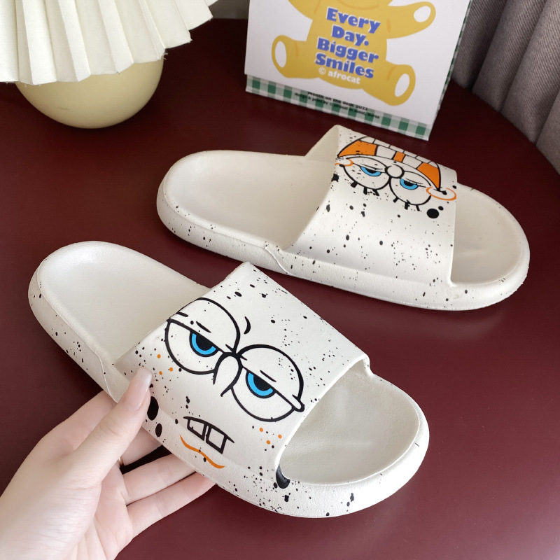 Dép bánh mì nữ hình mặt gấu - Dép lê quai ngang chất liệu EVA nhẹ êm chống nước đi mưa đi biển đi trong nhà hot hè 2021