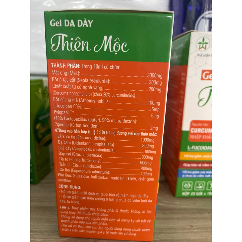 GEL DẠ DÀY THIÊN MỘC hộp 20 gói