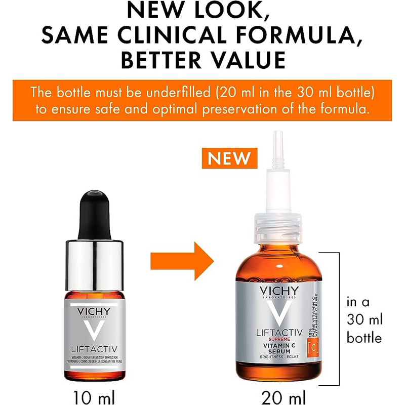 Tinh chất dưỡng trắng và làm mờ nếp nhăn Vichy Liftactiv Vitamine C 15% Pure 20ml
