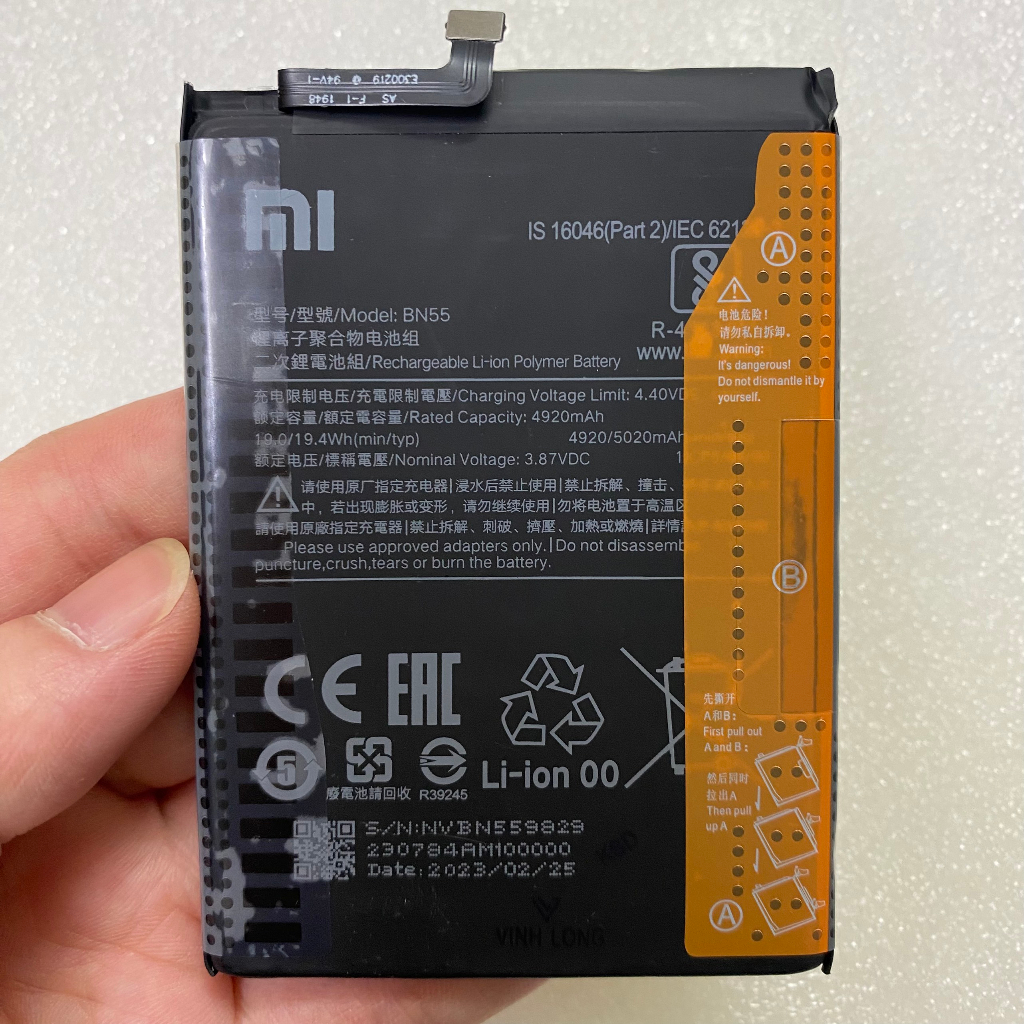 Pin zin Xiaomi Redmi Note 9S  loại AA bao test đổi mới