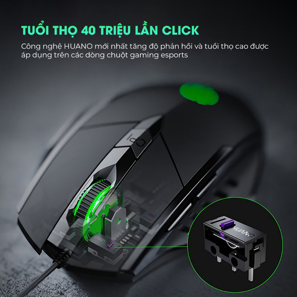 Chuột máy tính gaming SIDOTECH Inphic P1W bản có dây và không dây 7200 dpi tắt âm silent LED RGB tuổi thọ click cao