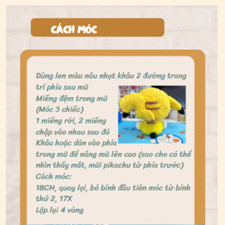 (File PDF) Chart móc Doreamon Cosplay Pikachu dễ thương