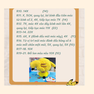 (File PDF) Chart móc Doreamon Cosplay Pikachu dễ thương