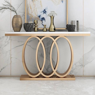 Kệ console chân sắt sơn tĩnh điện mặt đá ceramic cao cấp CS19