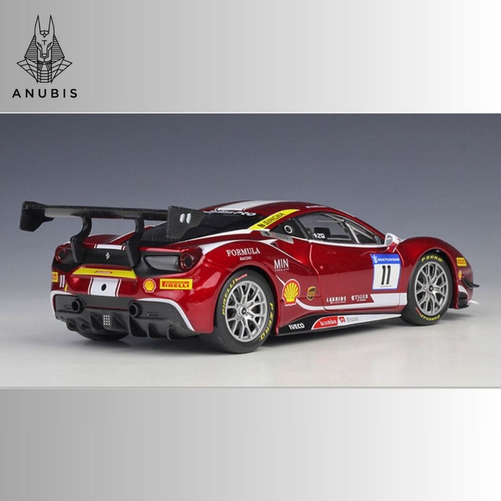 Mô Hình Xe Ôtô Kim Loại 1/24 Siêu Xe FERRARI 488 CHALLENGE FORMULA RACING Sẵn Đế Dùng Để Trưng Bày Bàn Làm Việc