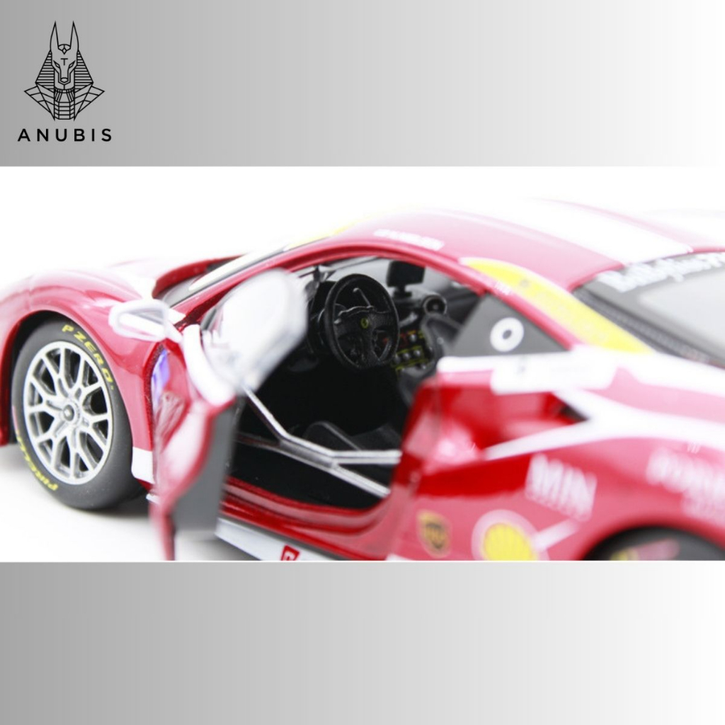 Mô Hình Xe Ôtô Kim Loại 1/24 Siêu Xe FERRARI 488 CHALLENGE FORMULA RACING Sẵn Đế Dùng Để Trưng Bày Bàn Làm Việc