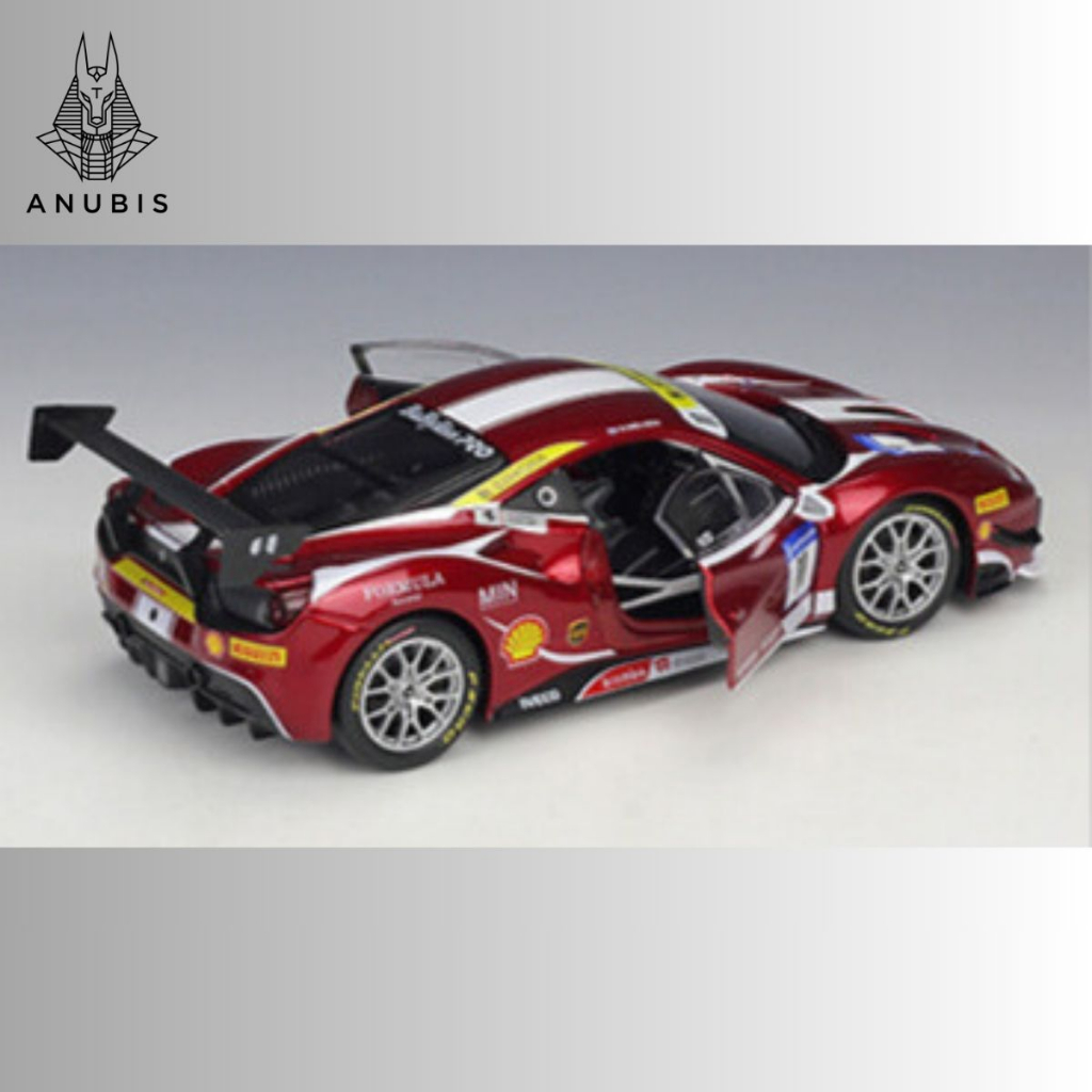 Mô Hình Xe Ôtô Kim Loại 1/24 Siêu Xe FERRARI 488 CHALLENGE FORMULA RACING Sẵn Đế Dùng Để Trưng Bày Bàn Làm Việc