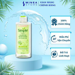 Nước hoa hồng dưỡng ẩm cân bằng da không cồn Simple Soothing Facial Toner Kind To Skin 200ml - Minea Store