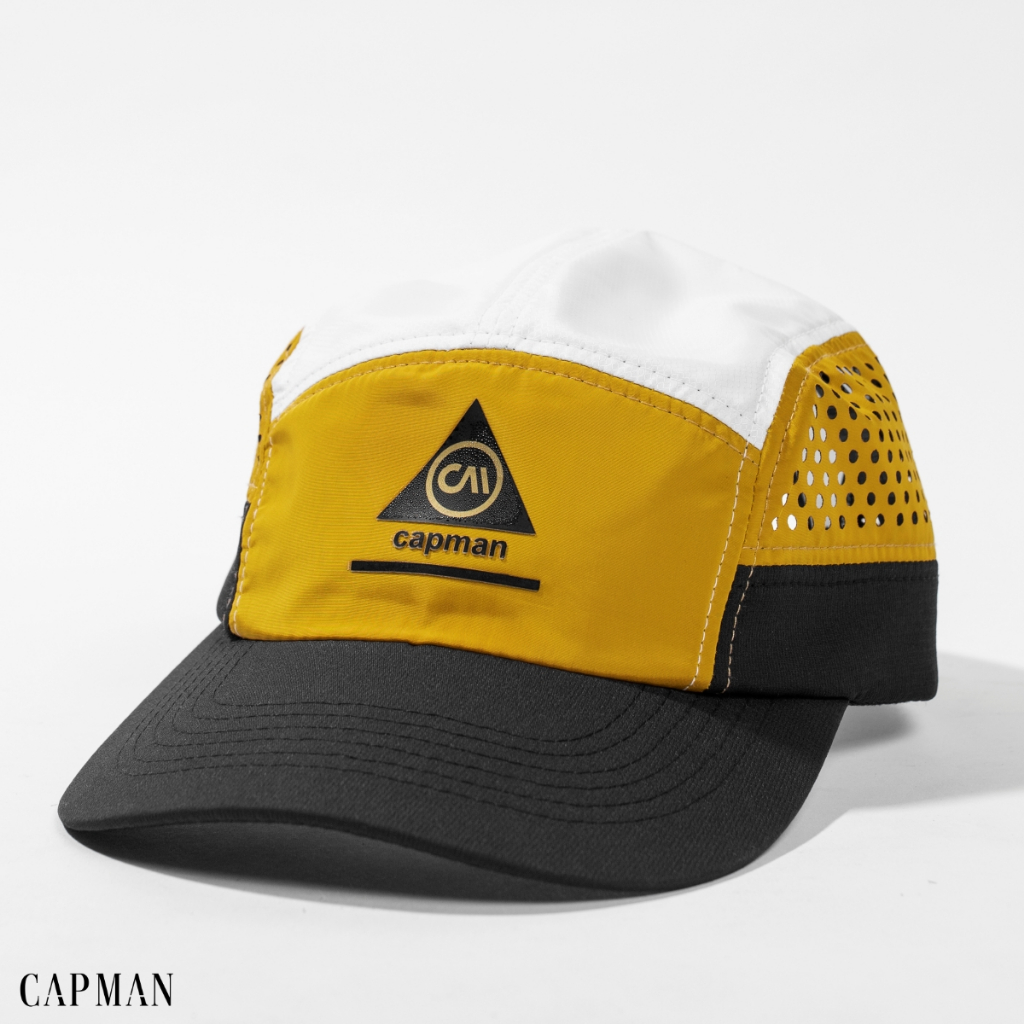 Mũ lưỡi trai màu vàng đen CAPMAN phối lưới mỏng nhẹ CM02