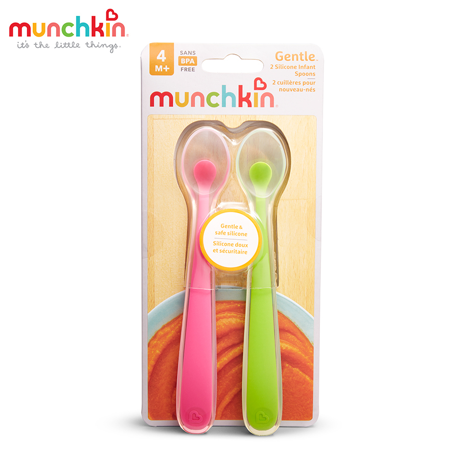 SET 2 thìa sinicol munchkin hồng xanh