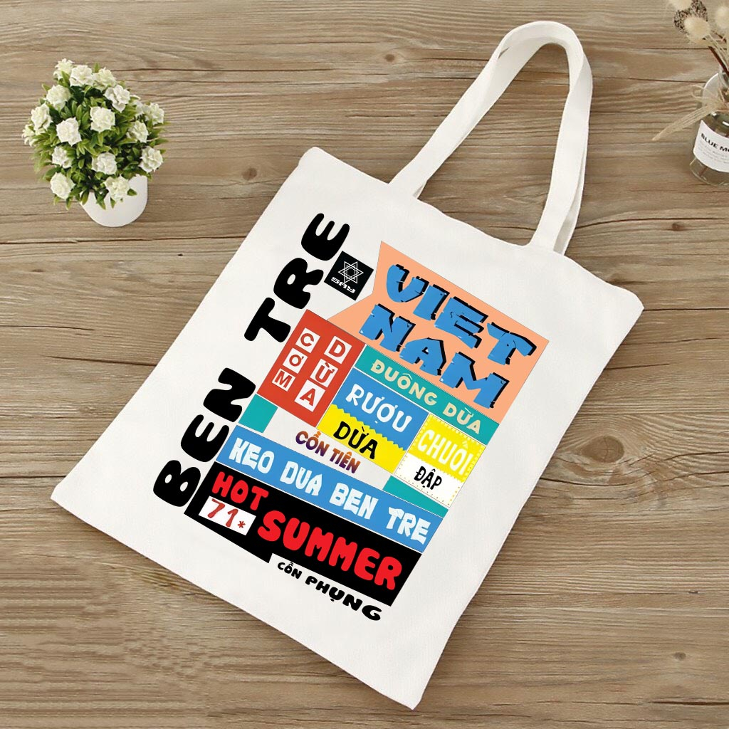 Túi tote các tỉnh miền Nam quà tặng lưu liệm Việt Nam WHITE BEAR CLOTHING