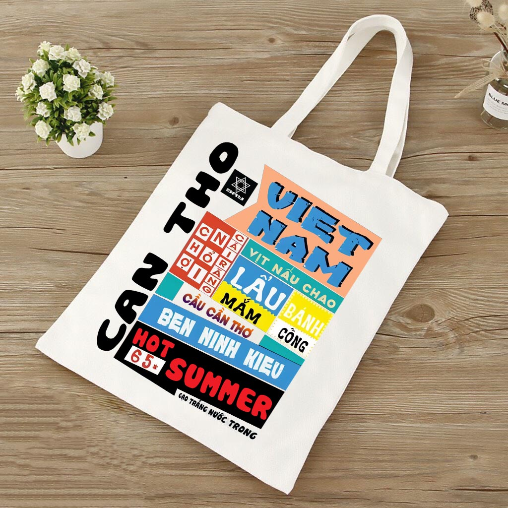 Túi tote các tỉnh miền Nam quà tặng lưu liệm Việt Nam WHITE BEAR CLOTHING