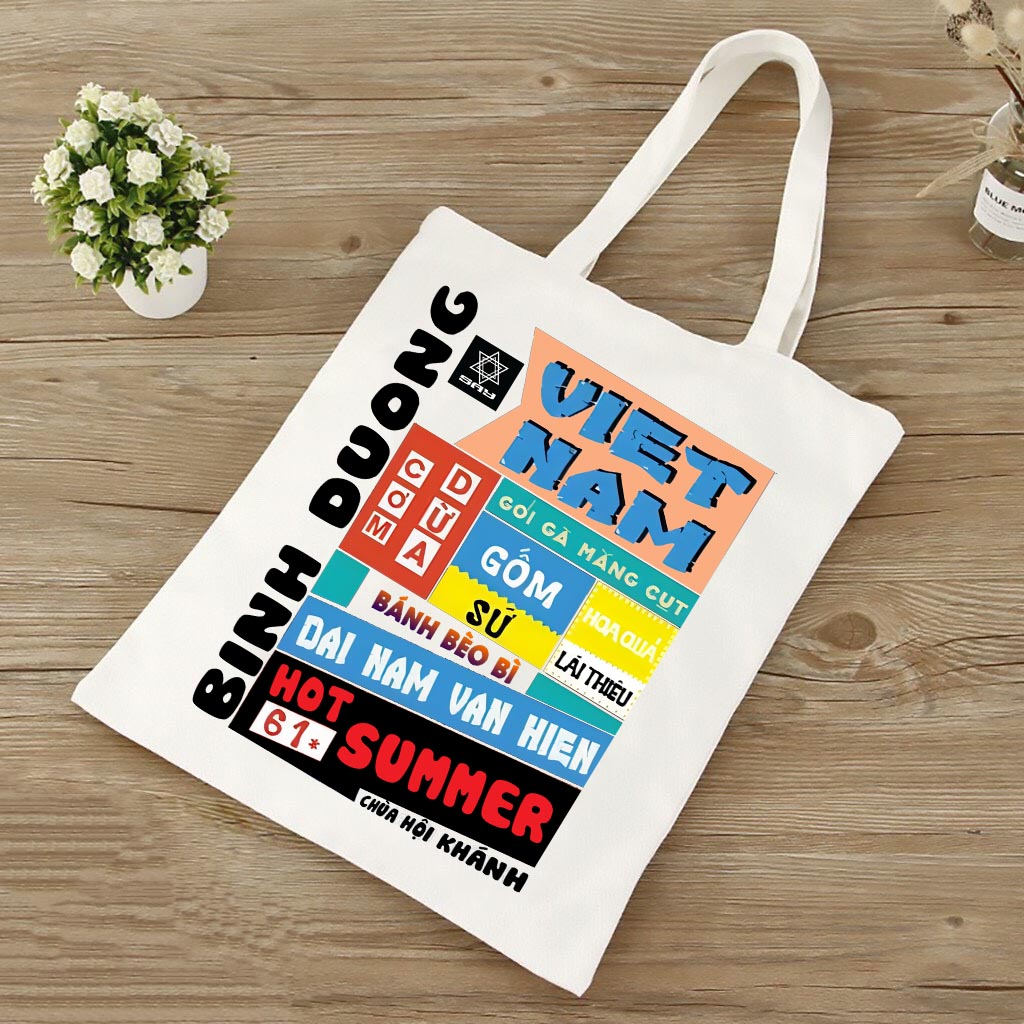 Túi tote các tỉnh miền Nam quà tặng lưu liệm Việt Nam WHITE BEAR CLOTHING