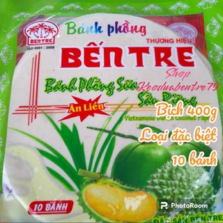 Bánh phồng sữa sầu riêng hiệu Bến Tre loại đặc biệt ( bịch 10 bánh 400g)
