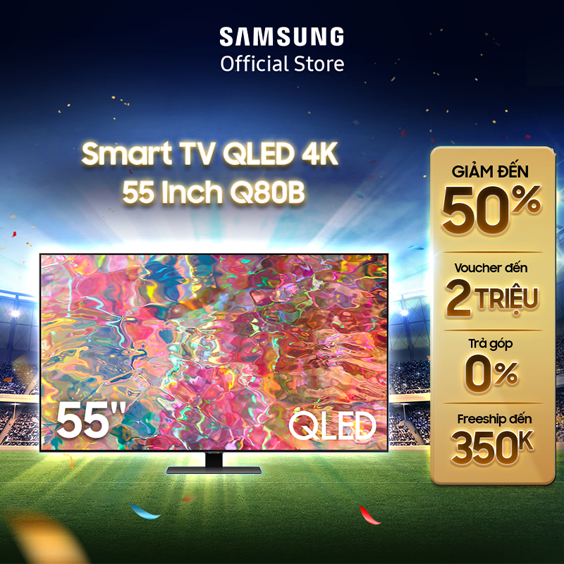 Smart Tivi QLED Samsung 4K 55 Inch QA55Q80BAKXXV - Miễn phí lắp đặt