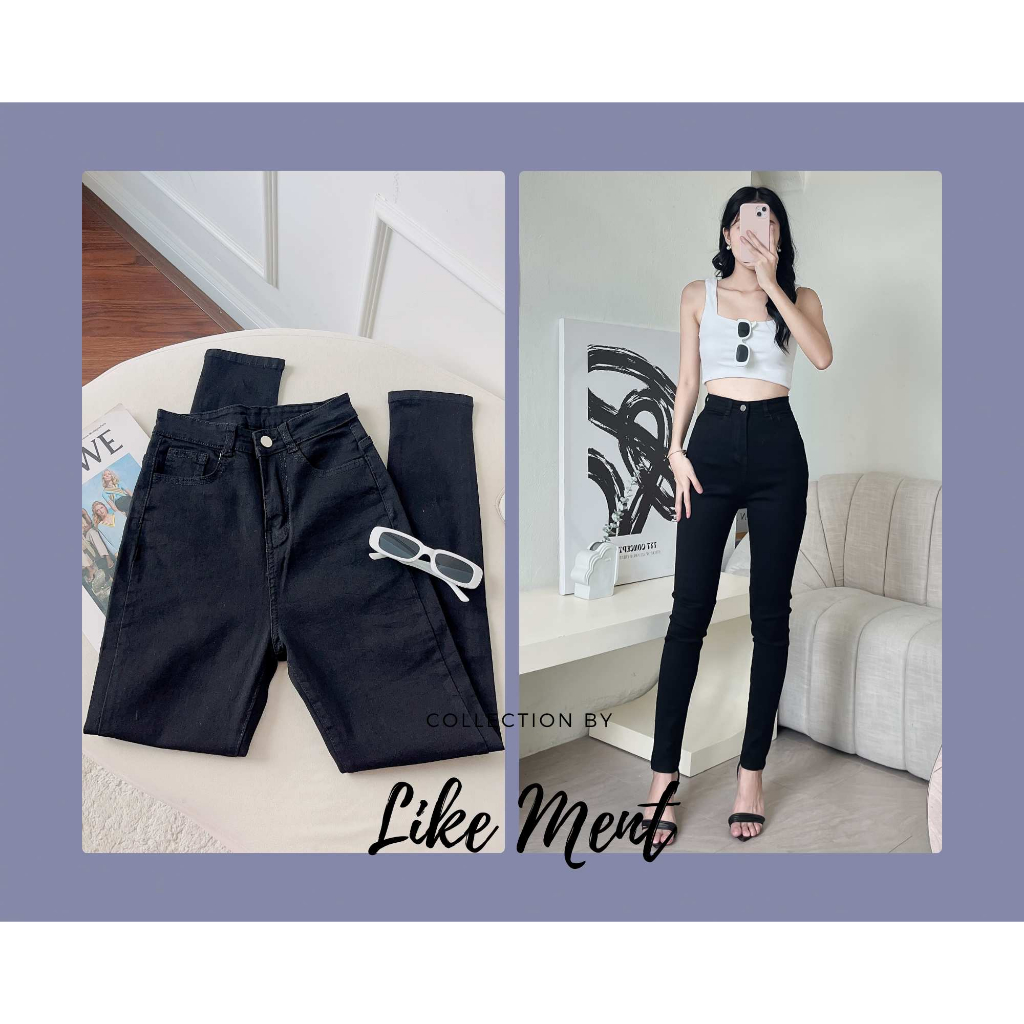 QUẦN JEAN NỮ LƯNG CAO ÔM DÁNG CO GIÃN