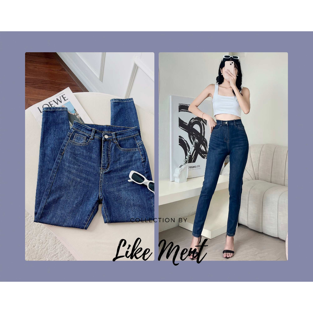 QUẦN JEAN NỮ LƯNG CAO ÔM DÁNG CO GIÃN