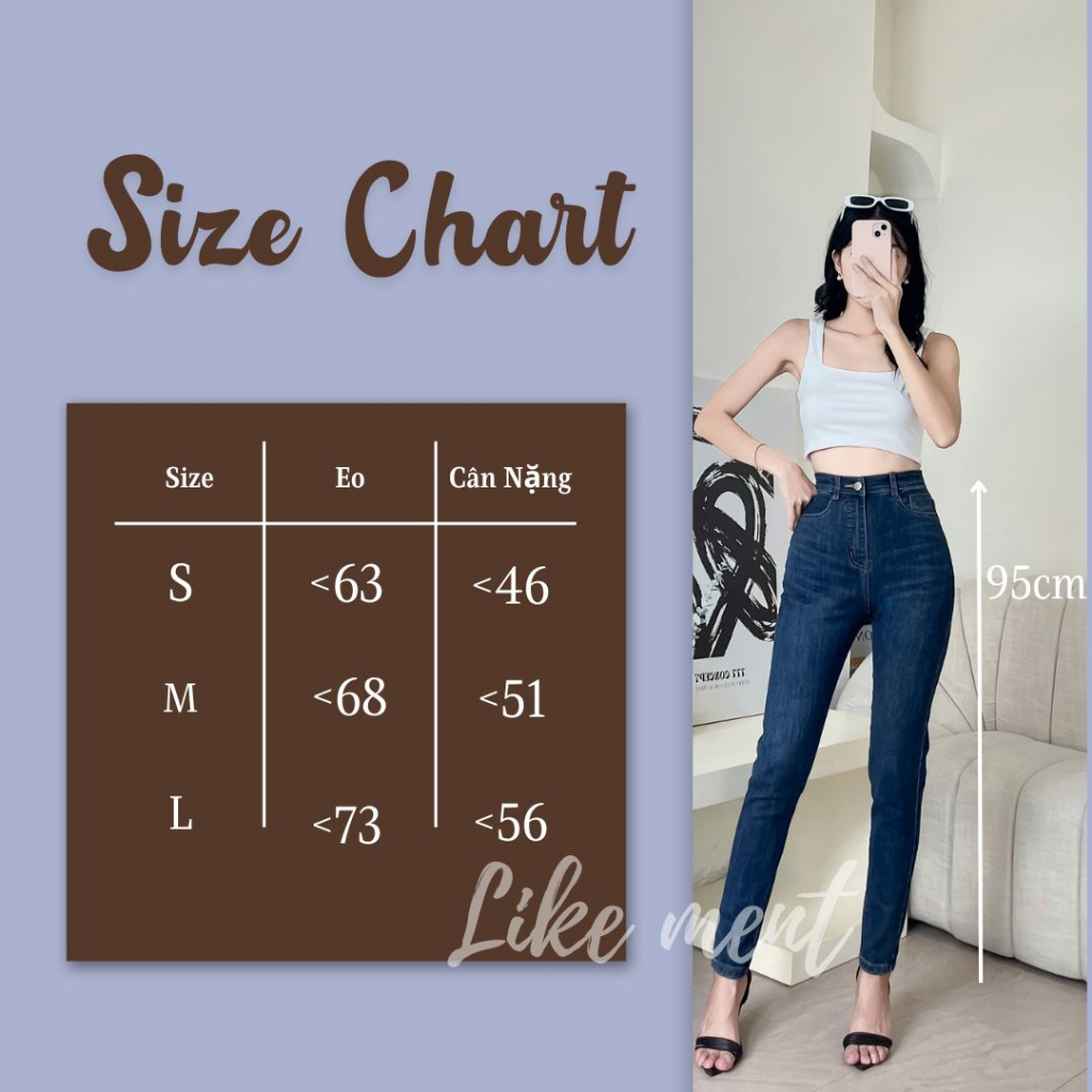 QUẦN JEAN NỮ LƯNG CAO ÔM DÁNG CO GIÃN