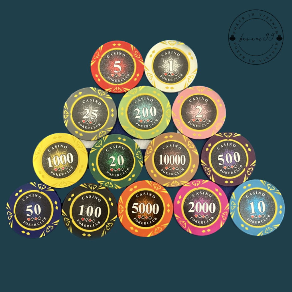 Chip Poker, Phỉnh Poker Rồng Lửa Cao Cấp, Lõi Thép hàng Chính Hãng