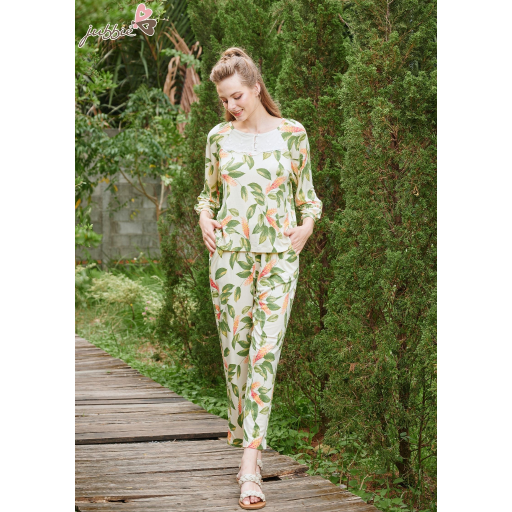 Bộ dài Jubbie thun cotton co dãn thoải mái 40339