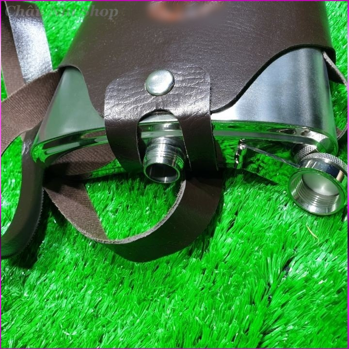 Bình cccp dung tích 1.5  lít dầy 0.6 mm bao gồm túi đựng bình tặng kèm 1 chén + 1 phễu