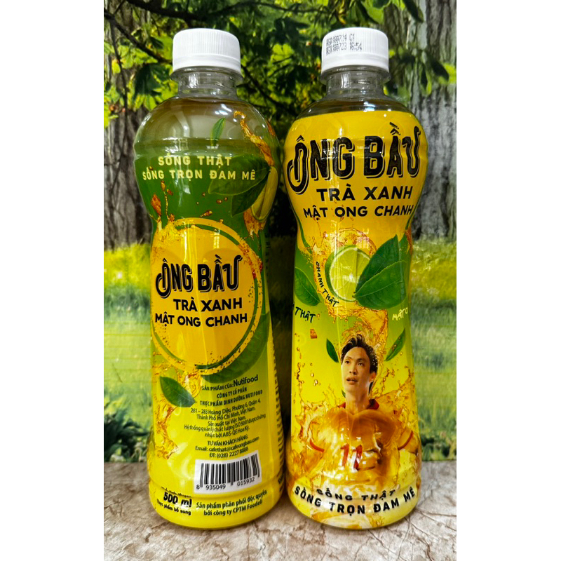 Trà Xanh Mật Ong Chanh Ông Bầu /Lốc 6  Chai 500ml