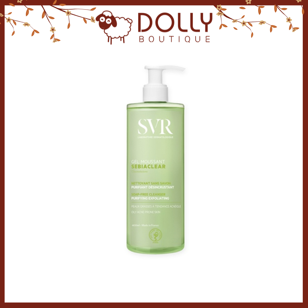 Sữa Rửa Mặt Da Dầu Mụn Nhạy Cảm SVR Sebiaclear Gel Moussant 400 ml