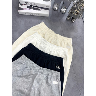 Quần nì jogger M L B unisex lưng thun Basic Logo thêu