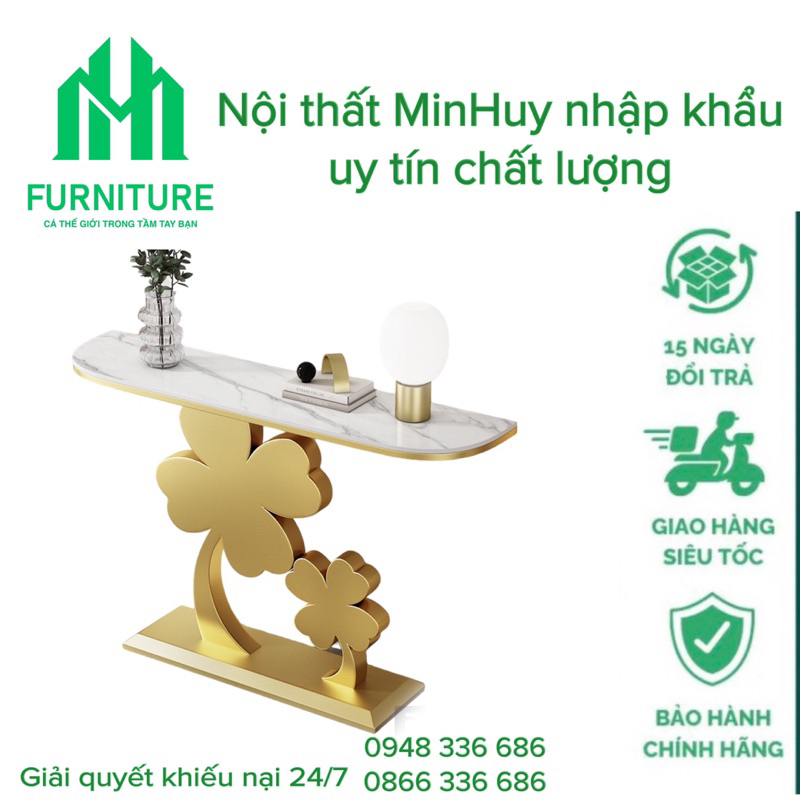 kệ console chân sắt sơn tĩnh điện mặt đá ceramic cao cấp CS17