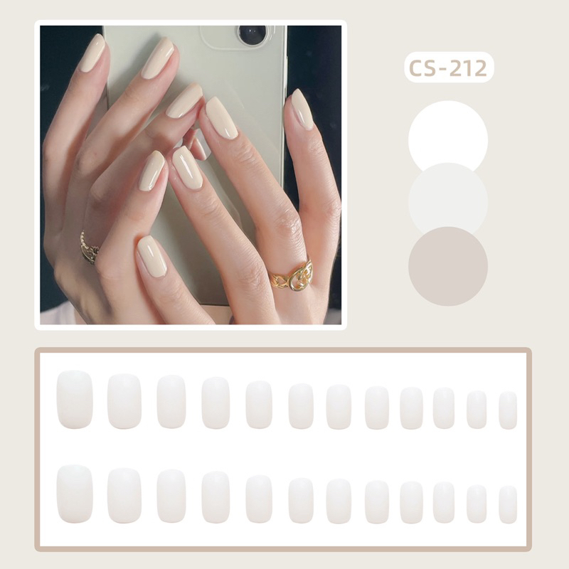 Set 24 móng tay giả D909 dáng móng dài