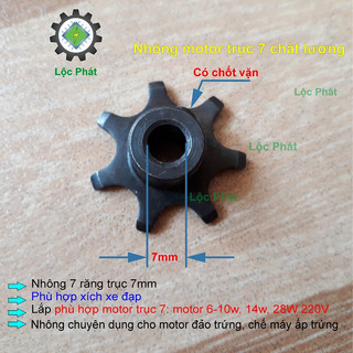 Nhông 7 răng lỗ trong 7 mm bánh răng phù hợp xích xe đạp