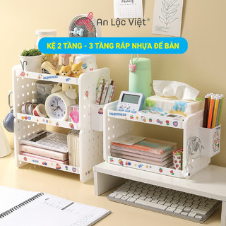 [HÀNG MỚI SIÊU HOT] Kệ Lắp Ráp 2 tầng - 3 tầng Nhựa Để Bàn đa năng, tiện dụng