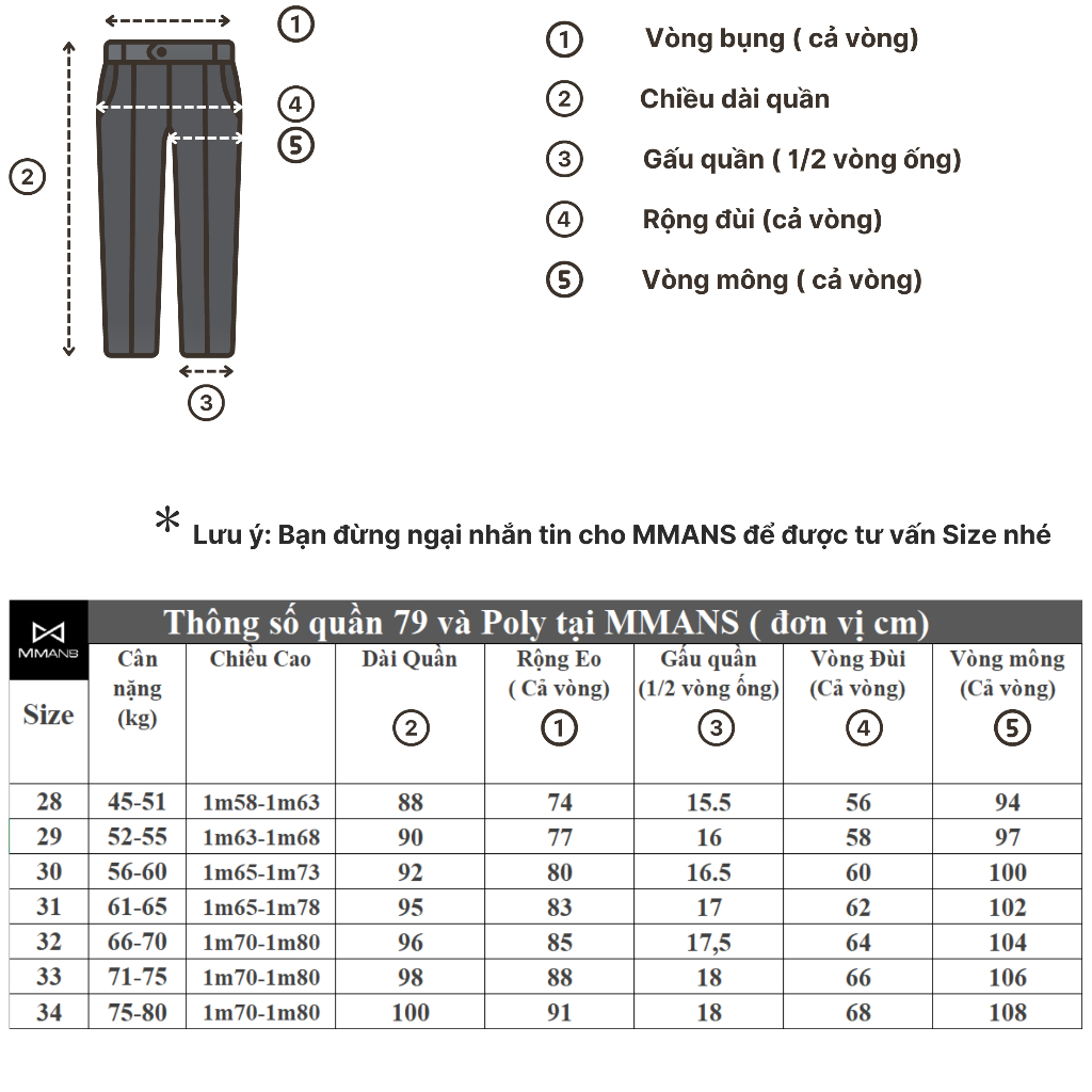 Quần tây nam MMANS chất vải 79 cao cấp ống côn co giãn nhẹ dáng ôm body