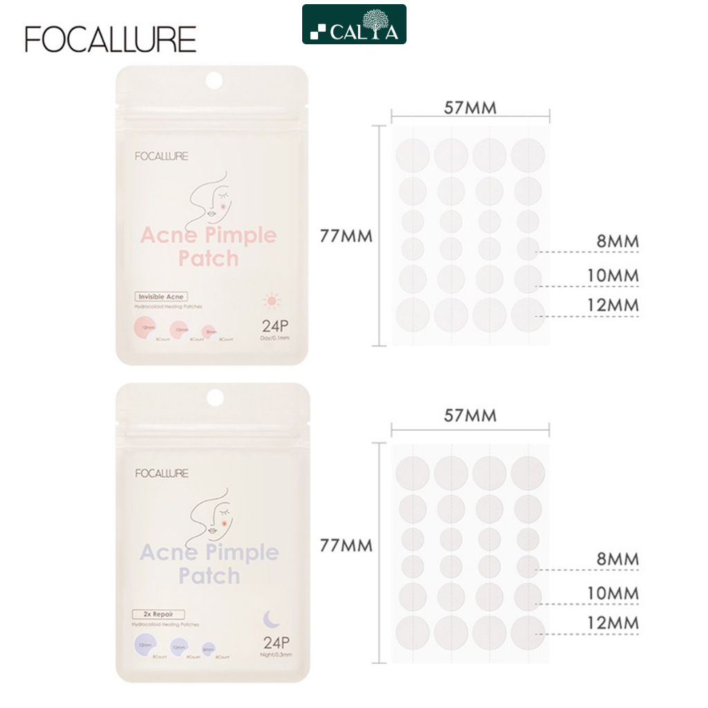 Miếng Dán Mụn Focallure Giúp Giảm Sưng Mụn, Tái Tạo Da Ngày Và Đêm Cao Cấp - Acne Pimple Patch 24 Miếng