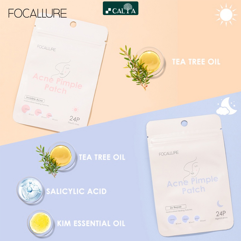 Miếng Dán Mụn Focallure Giúp Giảm Sưng Mụn, Tái Tạo Da Ngày Và Đêm Cao Cấp - Acne Pimple Patch 24 Miếng