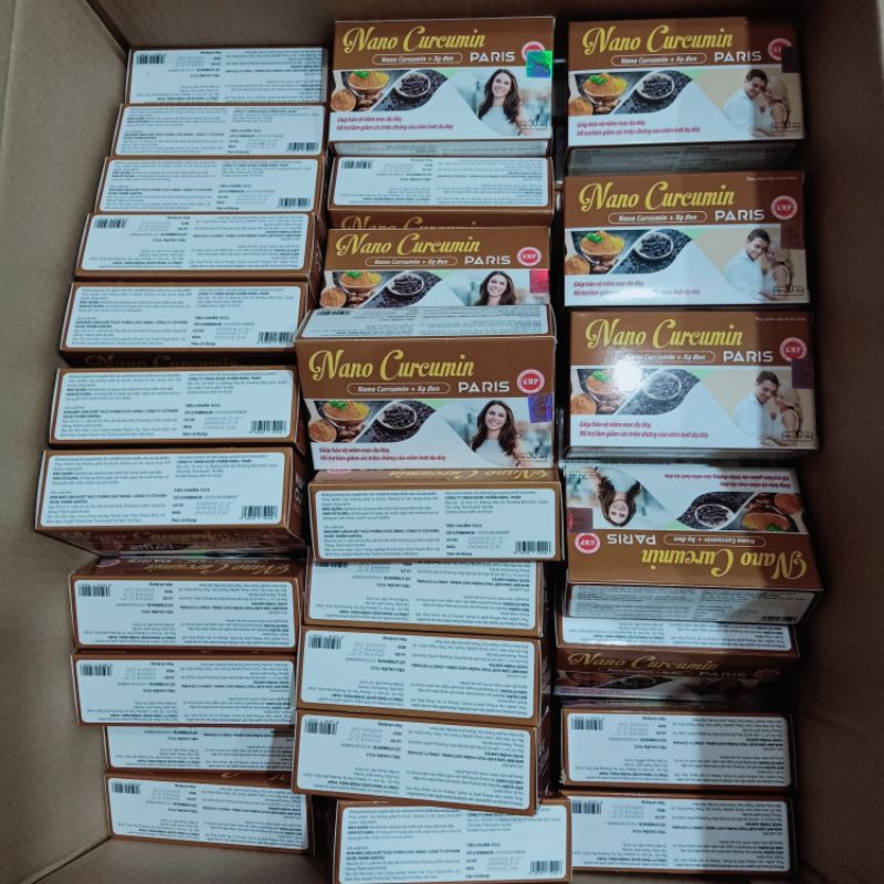 Nano Curcumin Paris - Tam Thất - Xạ Đen - Bảo Vệ Niêm Mạc Dạ Dày - Viêm Loét Dạ Dày