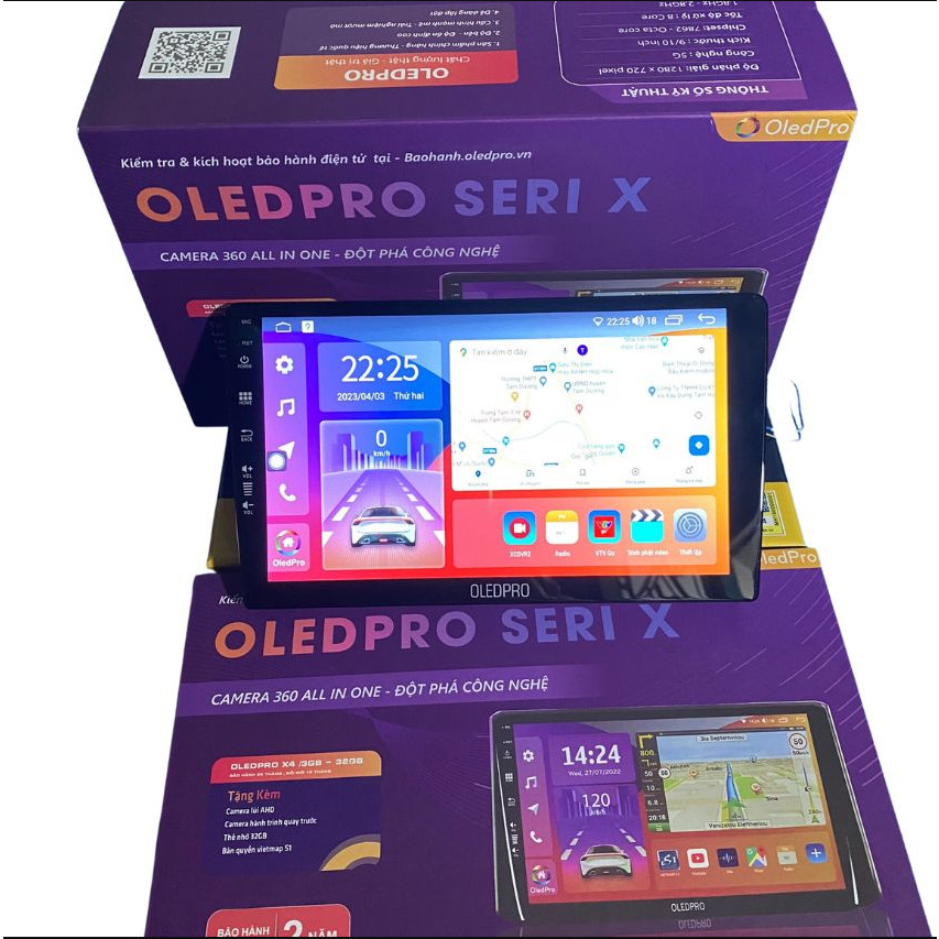 MÀN HÌNH DVD ANDROID OLEDPRO X4, X4S Ram 4GB-32GB Chip 8 Nhân - Tặng kèm Vietmap S2