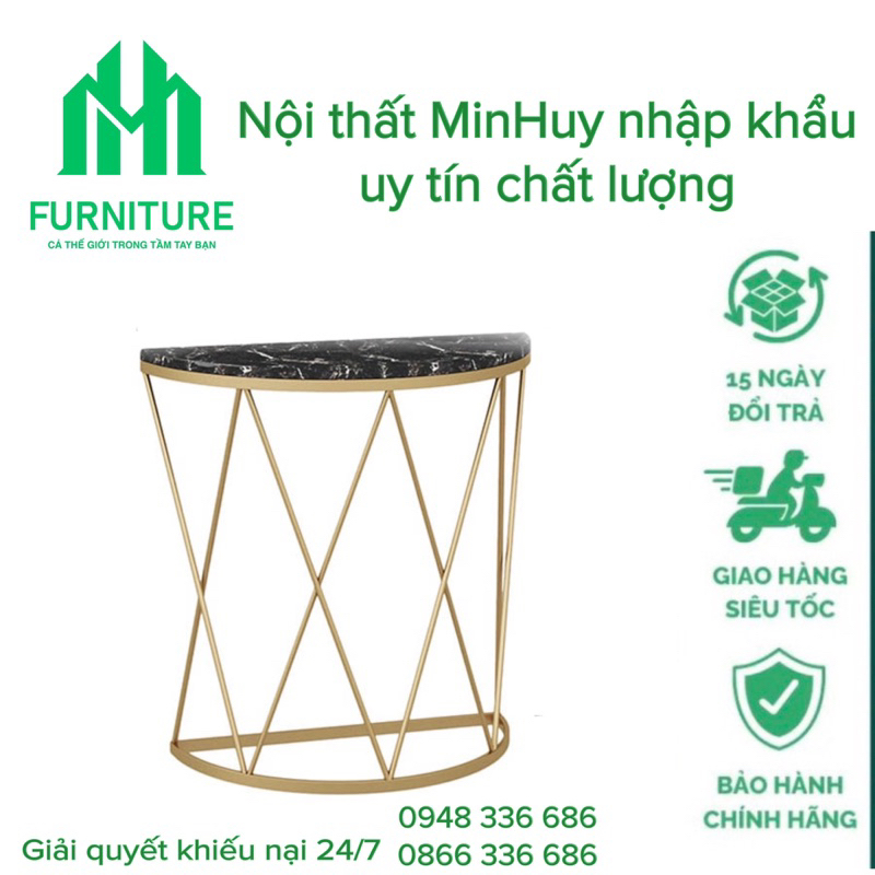 kệ console chân sắt sơn tĩnh điện mặt đá ceramic cao cấp CS22