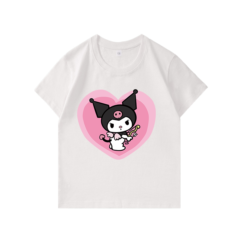Áo thun bé gái Kids YoYo áo ngắn tay chất cotton mềm mịn thoáng mát kuromi Trang chủ 3-12 tuổi T0033