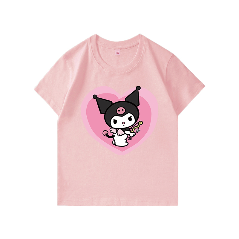 Áo thun bé gái Kids YoYo áo ngắn tay chất cotton mềm mịn thoáng mát kuromi Trang chủ 3-12 tuổi T0033