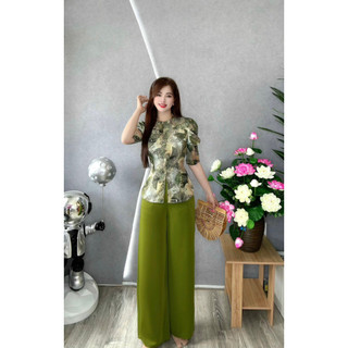 BỘ BÀ BA LỤA HOA NHÍ 3D TAY SUÔN