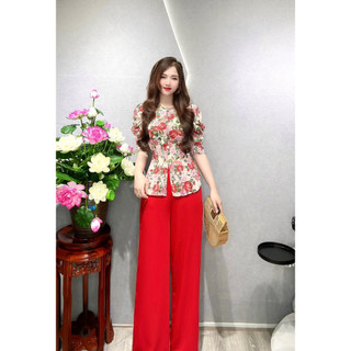 BỘ BÀ BA LỤA HOA NHÍ 3D TAY SUÔN