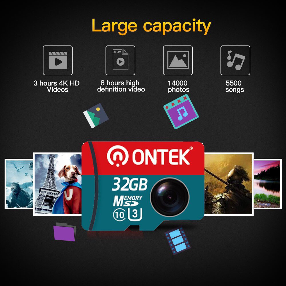 Thẻ nhớ Micro SD 32G ONTEK CLass 10 chuyên dụng cho camera