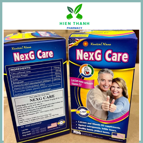 VIÊN UỐNG BỔ SUNG  CANXI VÀ VITAMIN D, HỖ CHỢ TĂNG CHIỀU CAO, CHỐNG LOÃNG XƯƠNG CHÍNH HÃNG USA NEXG CARE