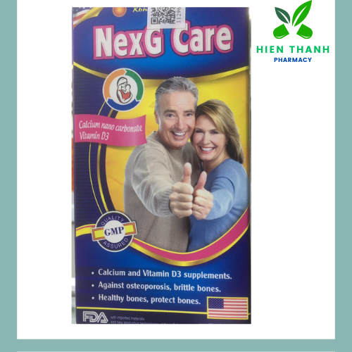 VIÊN UỐNG BỔ SUNG  CANXI VÀ VITAMIN D, HỖ CHỢ TĂNG CHIỀU CAO, CHỐNG LOÃNG XƯƠNG CHÍNH HÃNG USA NEXG CARE